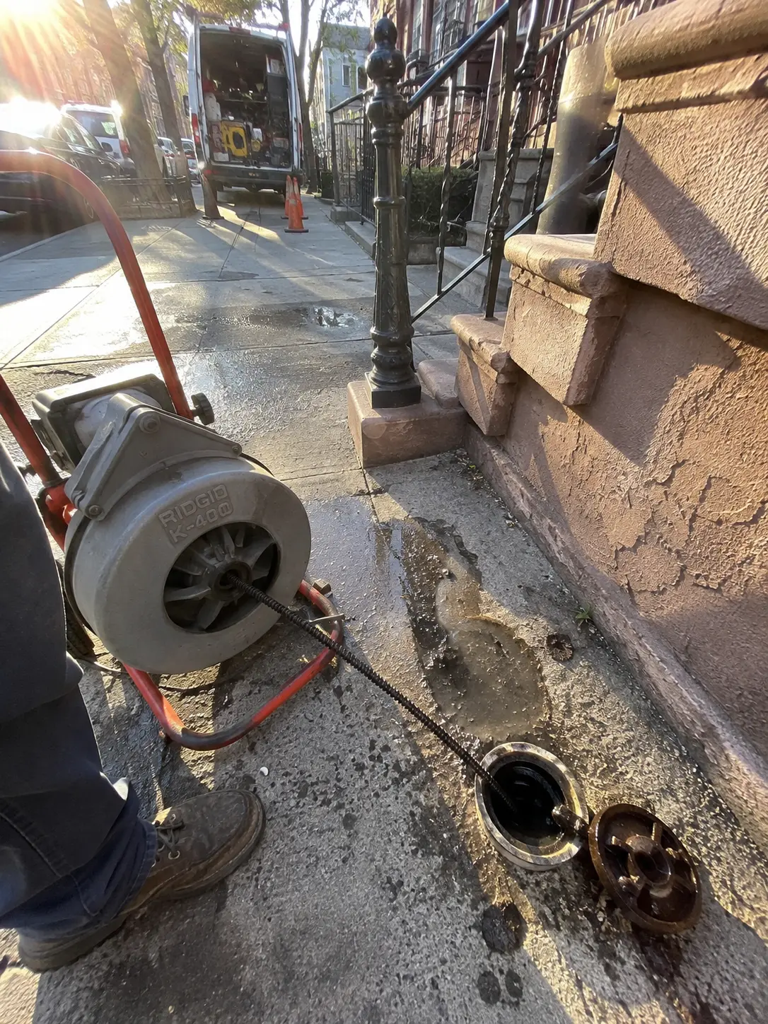 new water heater installed in a Brooklyn basement
